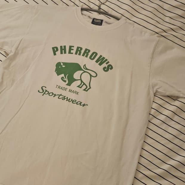 페로우즈(Pherrow's)의 버팔로 로고 반팔 티셔츠
