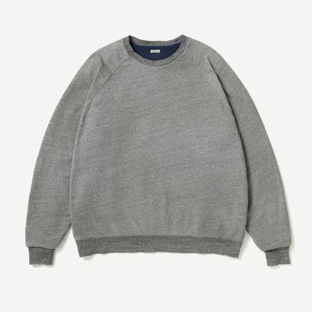 아프레쎄 26SS 빈티지 라이트 웨이트 리버시블 스웨트셔츠 그레이 네이비