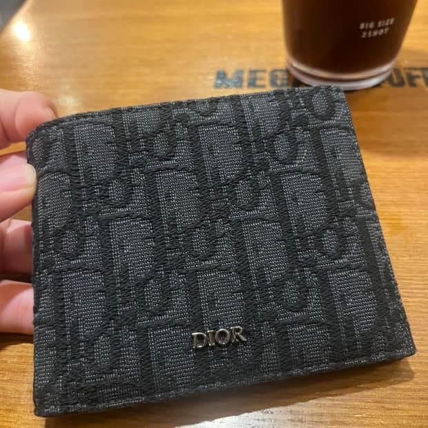 디올 오블리크 반지갑 블랙