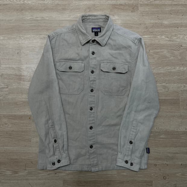 파타고니아 오가닉 코튼 포켓 플라넬 셔츠 [그레이] S/90