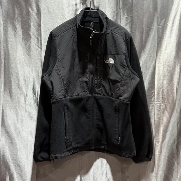 L 노스페이스 나일론 믹스 블랙 플리스