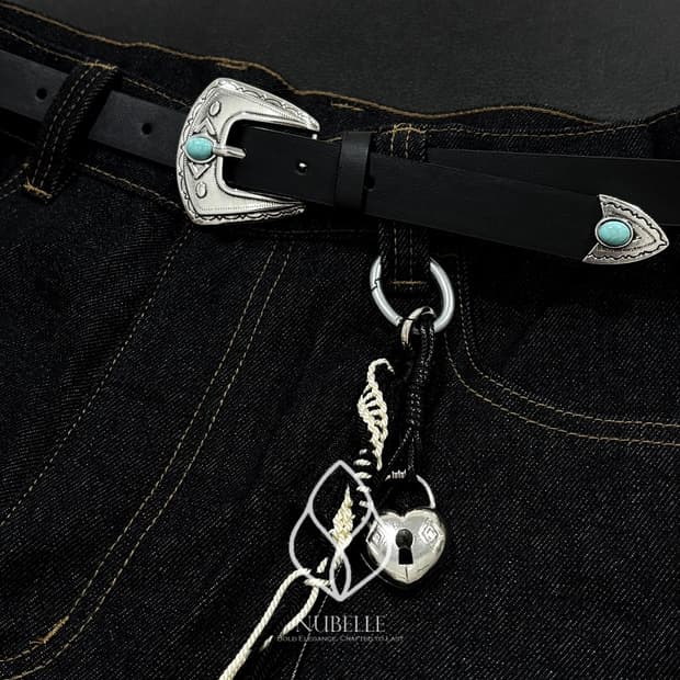 🌗 Turquoise western belt / 터키석 웨스턴 벨트