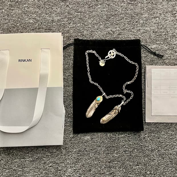 고로스 goros 깃털 팬던트 목걸이