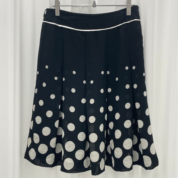 Polka dot flare skirt