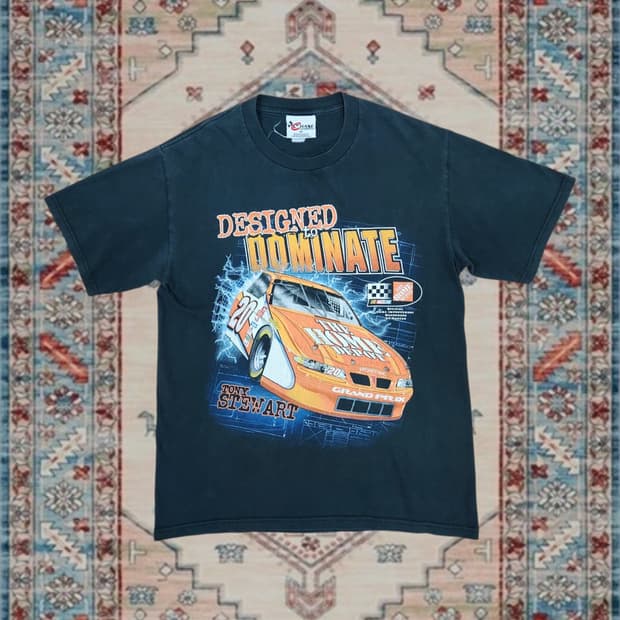 90s 빈티지 NASCAR 토니스튜어트 레이싱 티셔츠 M