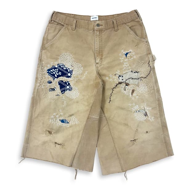 Carhartt Boro Sashiko Distressed Shorts
