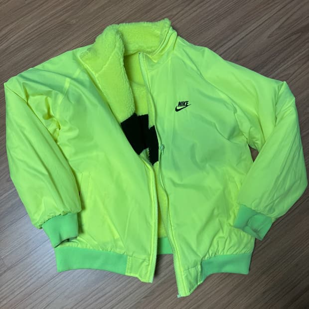 [xl] 나이키 빅스우시 네온 후리스 집업 봄버