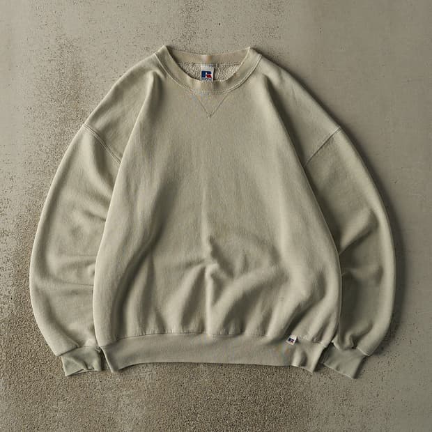[L] 90s USA 빈티지 러셀 스웻셔츠 베이지