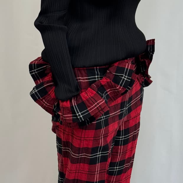 H&M x 시몬로샤 콜라보 체크 팬츠