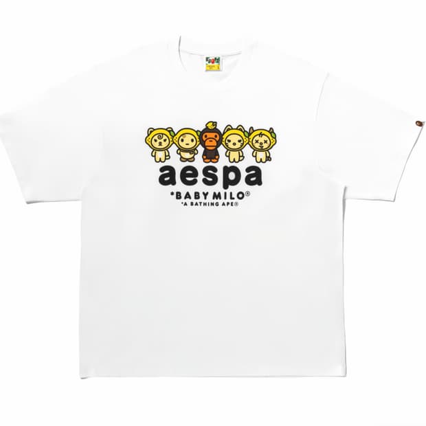 [Bape X aespa] 베이비 마일로 레몬에이드 티셔츠 m