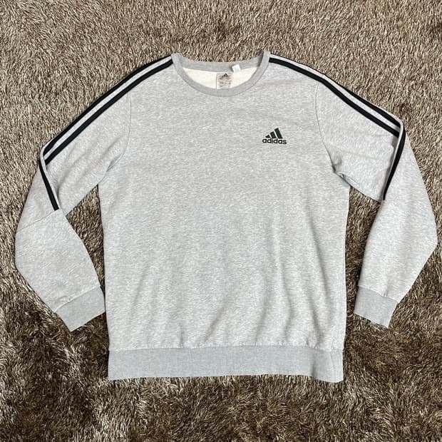 아디다스 adidas 그레이 삼선 맨투맨 2XL