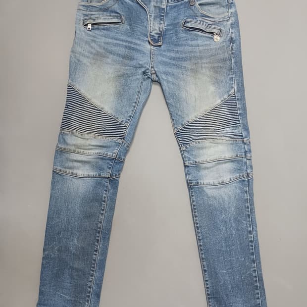 [35] 발망 더티 오일 워싱 바이커진 청바지