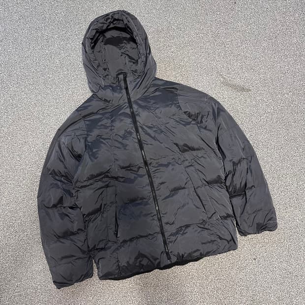 컬럼비아 블랙 후드 패딩