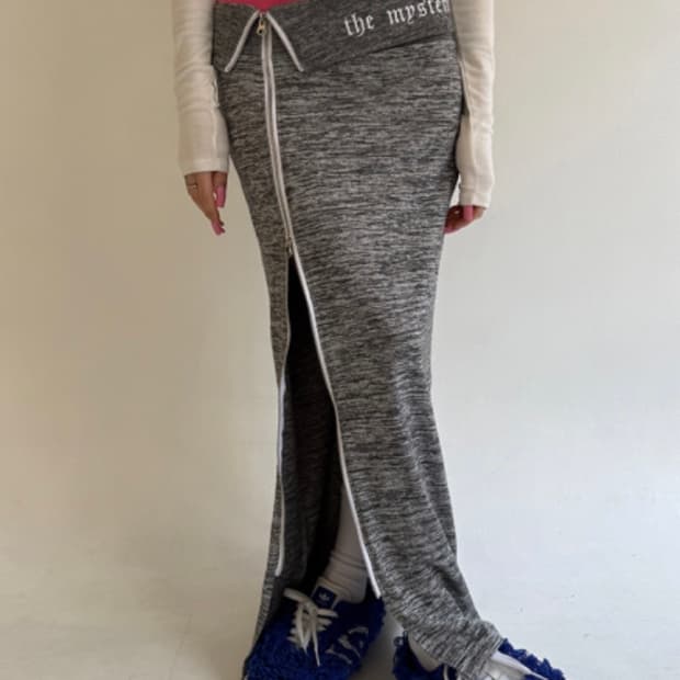 더미스테리어스호텔 집업 롱 스커트