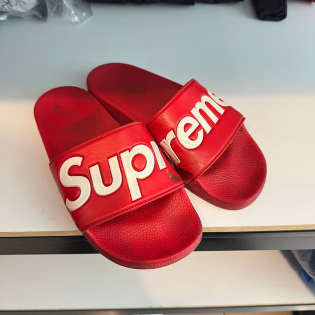 슈프림 슬리퍼 레드 US 9 (JP270)