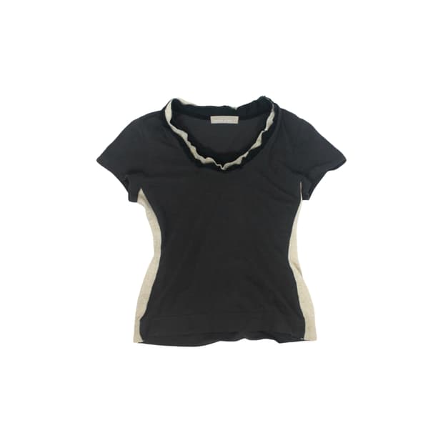 Ink Washed Avant-Garde Contrast T-Shirt4