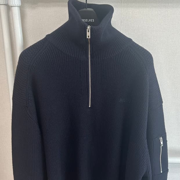 25FW 준지 하프집업니트 네이비(L)