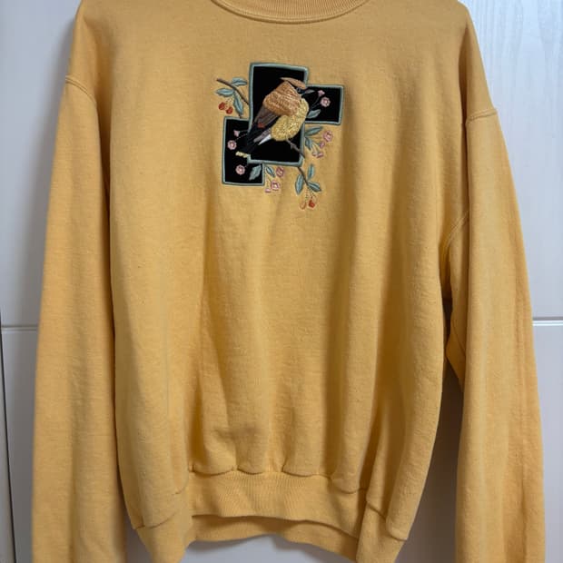 일본 빈티지 자수 맨투맨