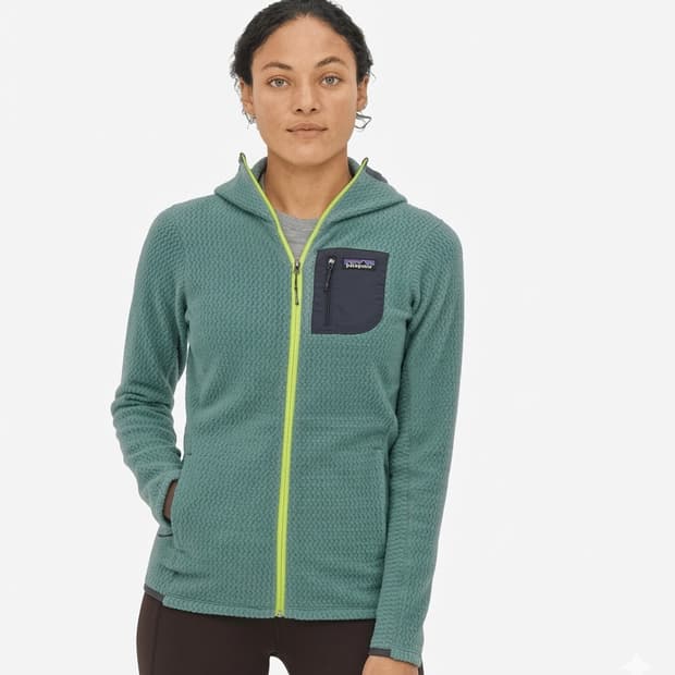 파타고니아 여성 r1 에어 풀집 후디 자켓 그린 s