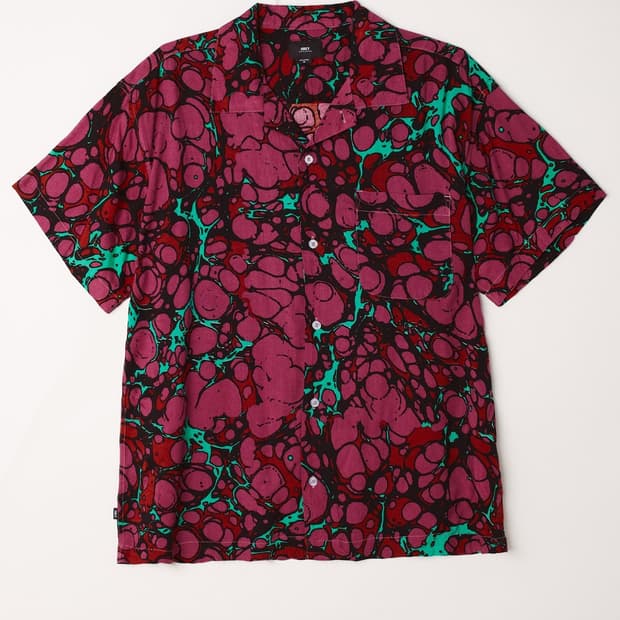 [M] OBEY 오베이 반팔셔츠 다크코랄 멀티