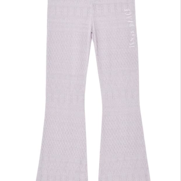 탠스댄스 부츠컷 팬츠 whitepink