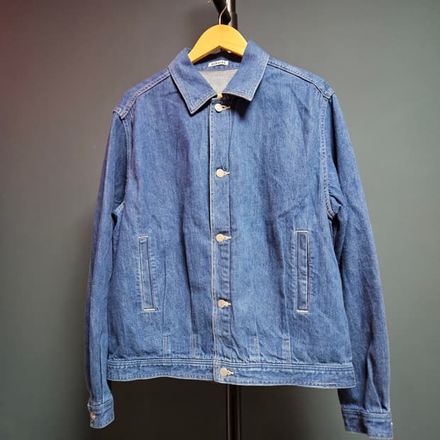 오라리 플리츠 데님자켓