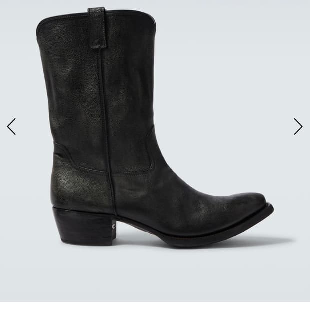 [UK10] 25fw 프라다 포인티드 토 카우보이 부츠 블랙