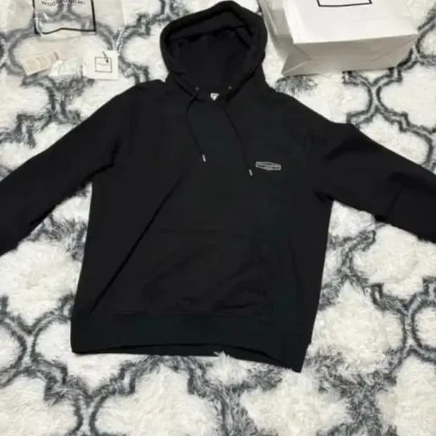 우영미 블랙 후드티 50사이즈 (교신받아요)