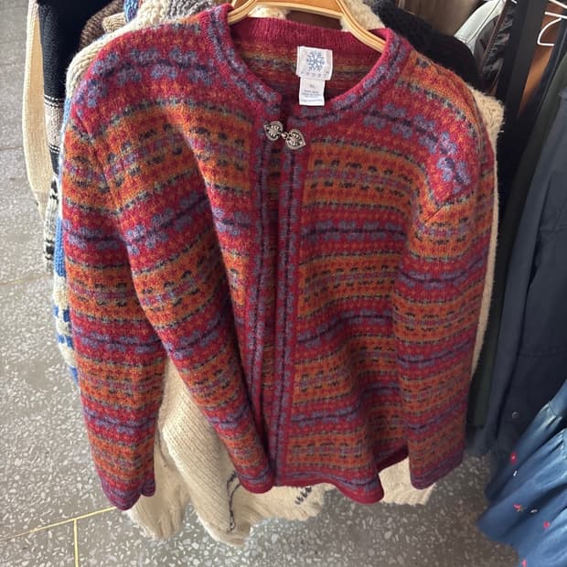 히피 모리 빈티지 울 니트 가디건 판매