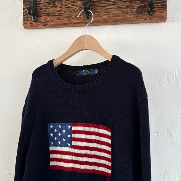 Polo 폴로 랄프로렌 MadeinUSA 신형 성조기 니트