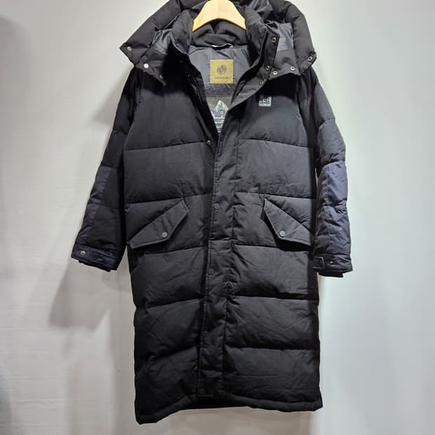 코오롱스포츠 엑스퍼트 블랙 구스다운 남녀공용 롱패딩 95