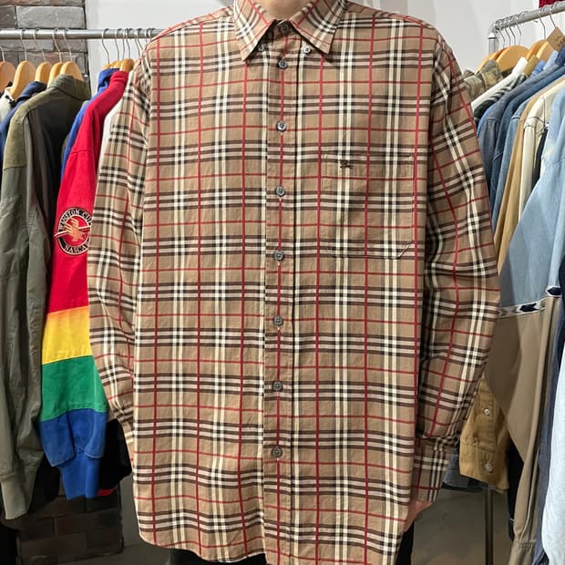 Burberry 버버리 노바체크 기마로고 셔츠