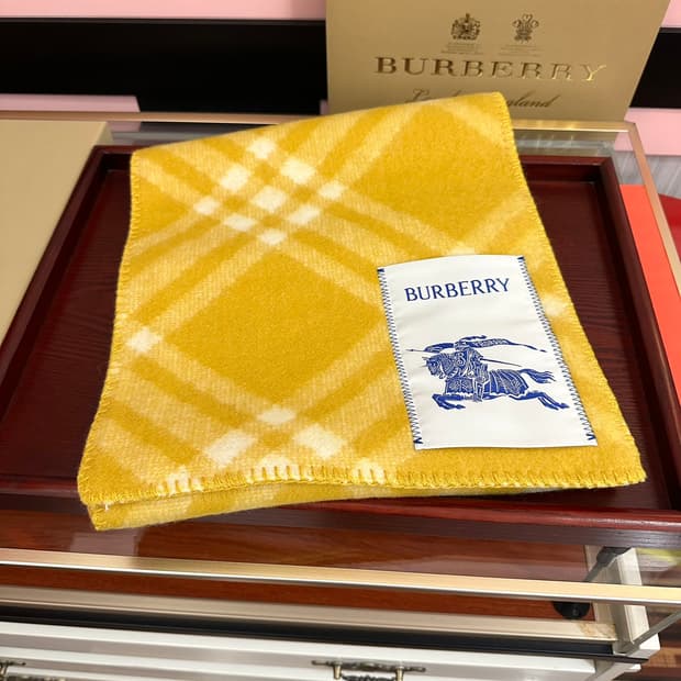 버버리 리버서블 스카프 100% 램스울