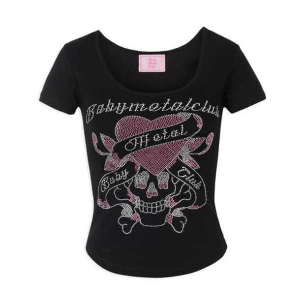 베이비메탈클럽 스컬 티 블랙 Bmc twinkle skull t