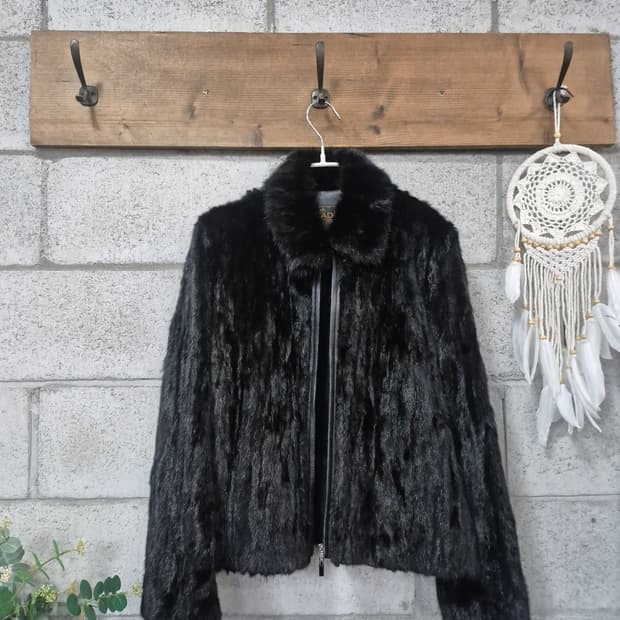 밍크트리잉가죽자켓 y2k 락시크