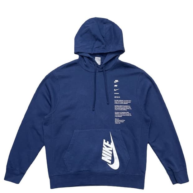 NIKE 로고 기모 후드 네이비 XL