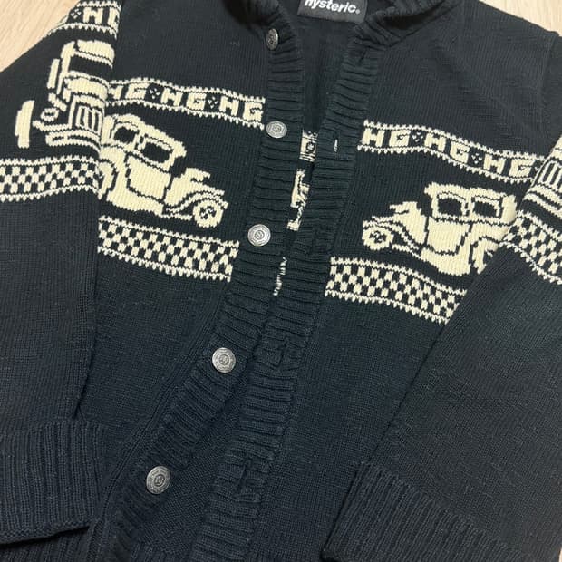 히스테릭글래머 코위찬 버튼 가디건 M