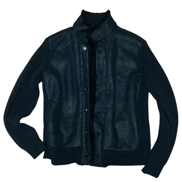 다크웨어) 아르마니 익스체인지 투카라 스웨이드 하이넥 니트집업