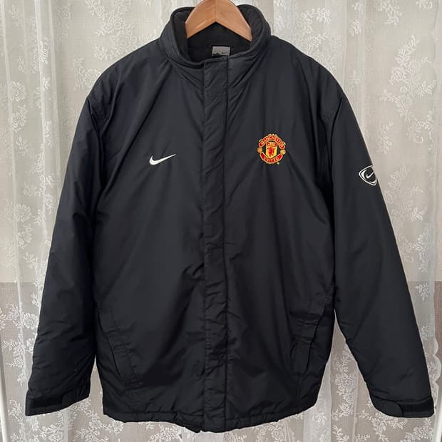 M) 나이키 맨유 00s 벤치자켓 누빔 패딩 블랙 맨체스터 유나이티드