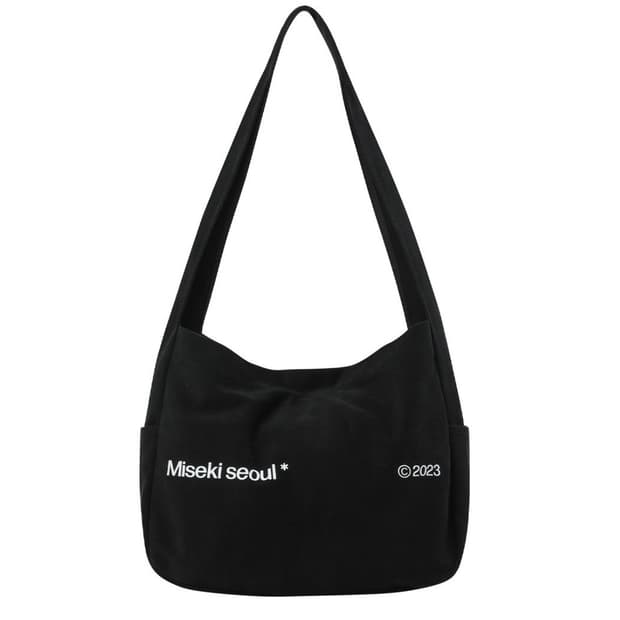 미세키서울 코튼 빅 크로스백 블랙 