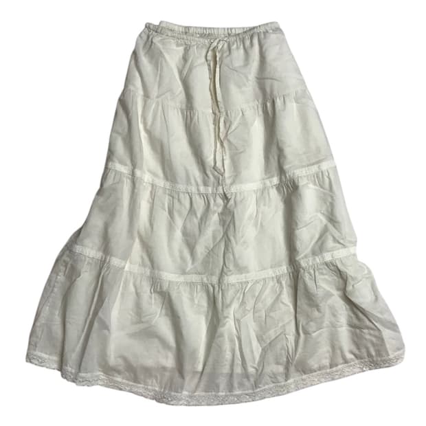 일본 빈티지 롱 화이트 스커트
