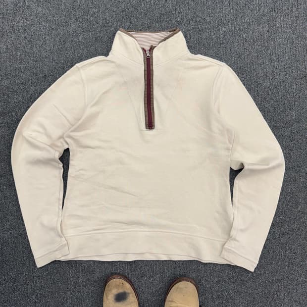 japanese vintage 레이어드 하프집업 스웻셔츠