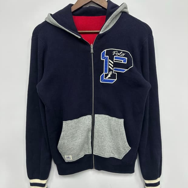 폴로 니트 후드집업