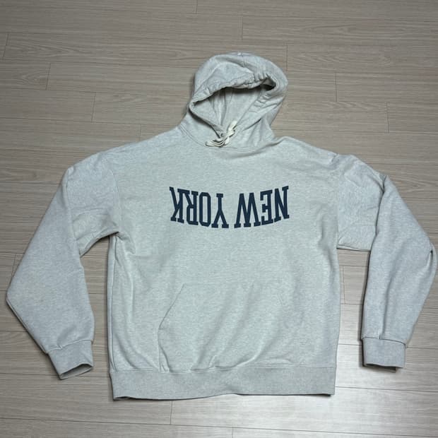 듀테로 후디 스웻 뉴욕 후드티 멜란지그레이 M