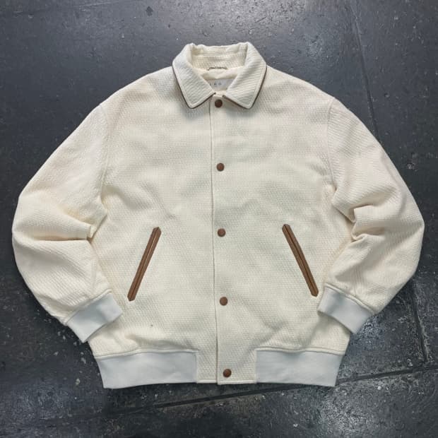 105 이로 레더 트리밍 바시티 자켓