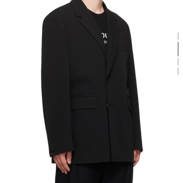 (새상품) 우영미 투버튼 블레이저 블랙