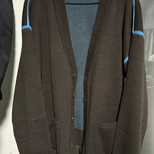 8seconds 브라운 블루라인 가디건 xxl