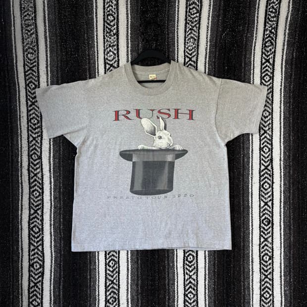 1990 RUSH PRESTO TOUR 반팔 티셔츠
