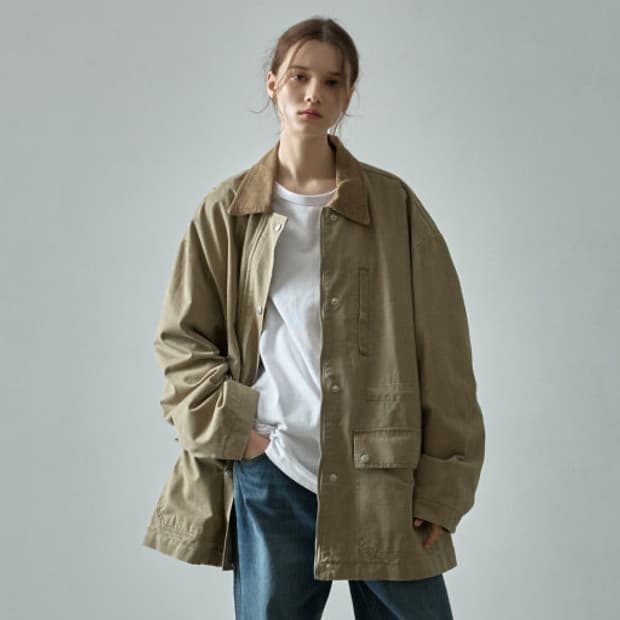 파사드패턴 코튼 유틸리티 자켓 S