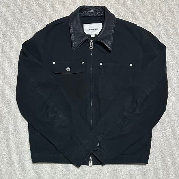 토니웩 레더 카라 워크 자켓